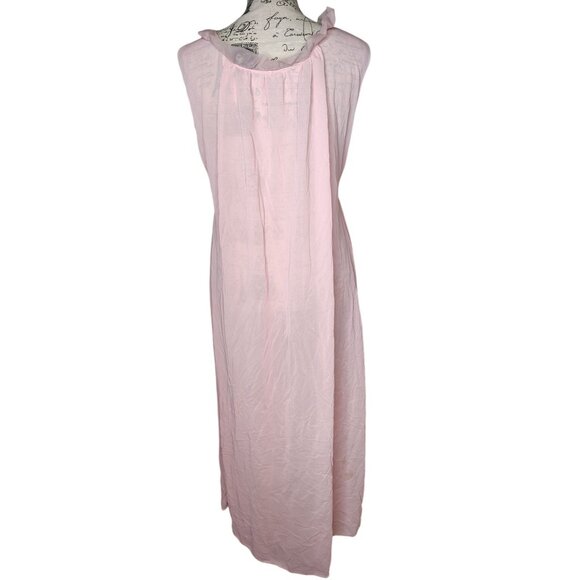 Vintage Kayser Bondor Pink Nightgown, Size Small Sheer Lace, Ruffle, Romantic - Picture 2 of 4